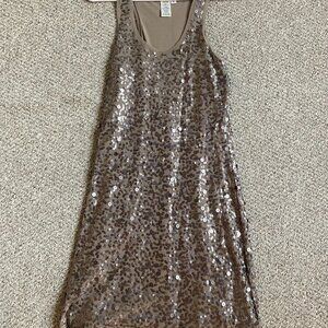 Maz Studio NWOT Sequin Champagne Color Holiday Dress